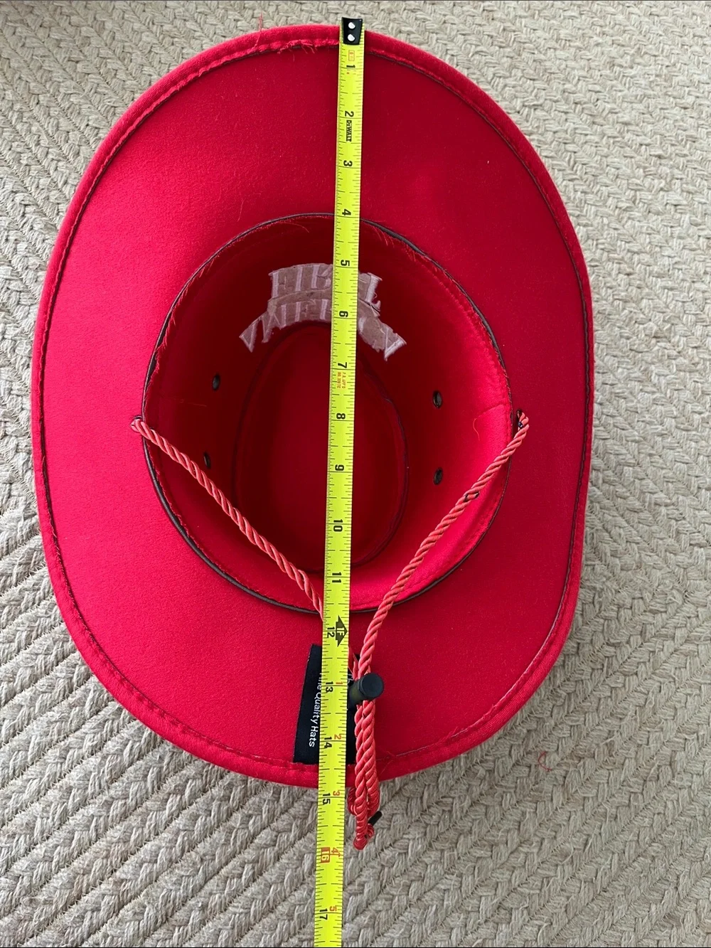 Red Cowboy Hat with Embroidered 'America First' Logo